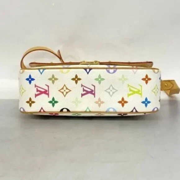 Authentic LOUIS VUITTON Sologne Multicolor Monogram Crossbody Shoulder Bag White - Picture 9 of 14